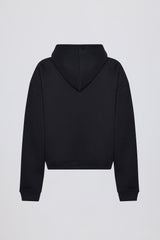 Appliqué Oversized Hoodie in Black